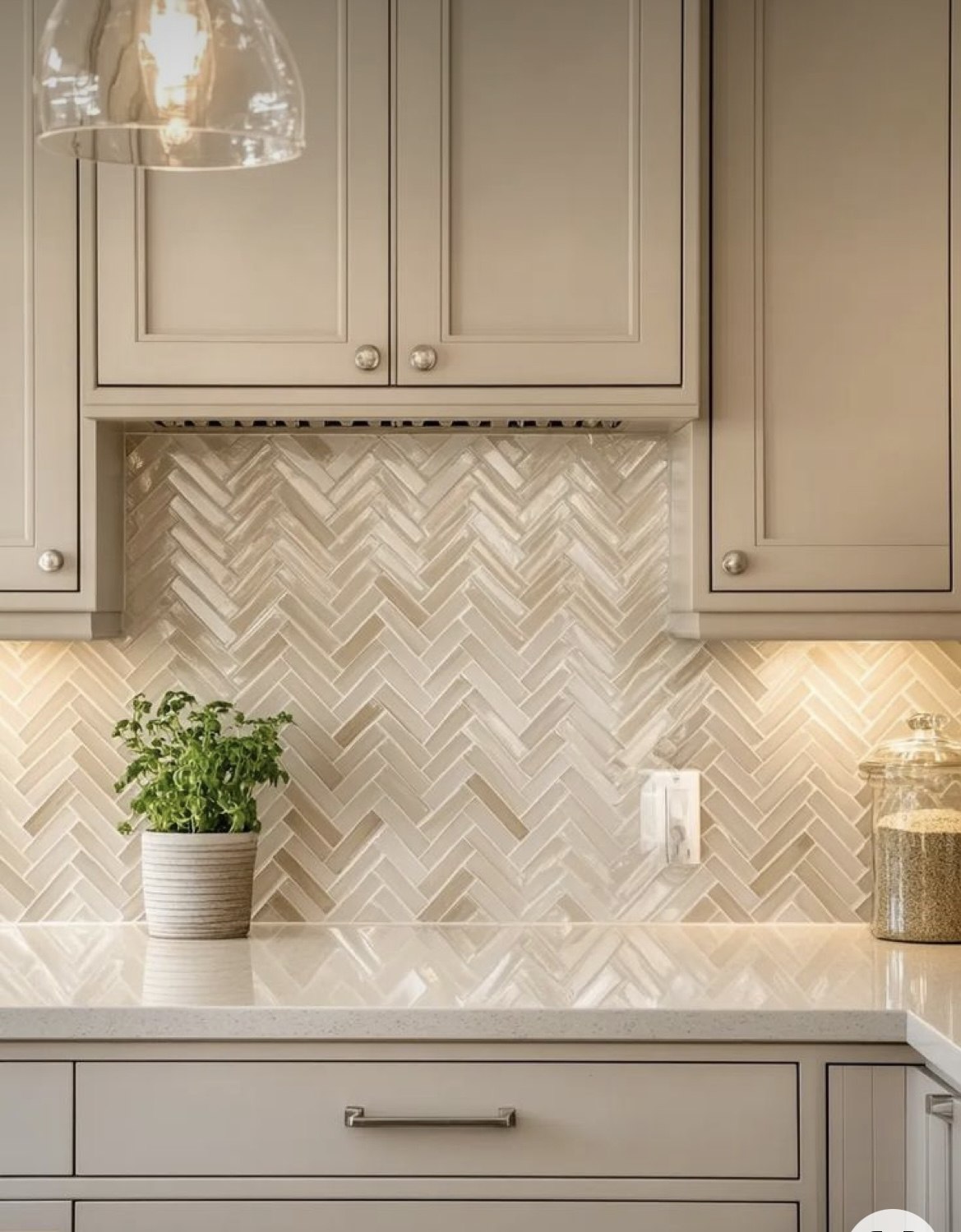 Quartz countertop detail